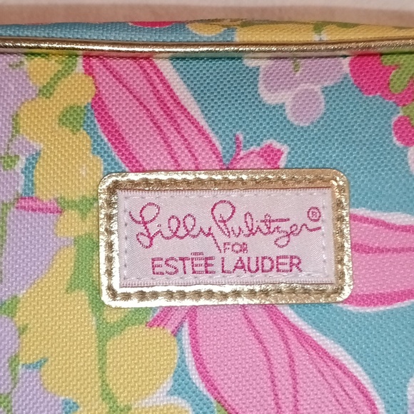 🆕Lilly Pulitzer BUNDLE Eyeglass Case & Floral Estee Lauder Makeup Toiletry Bag - Picture 9 of 15